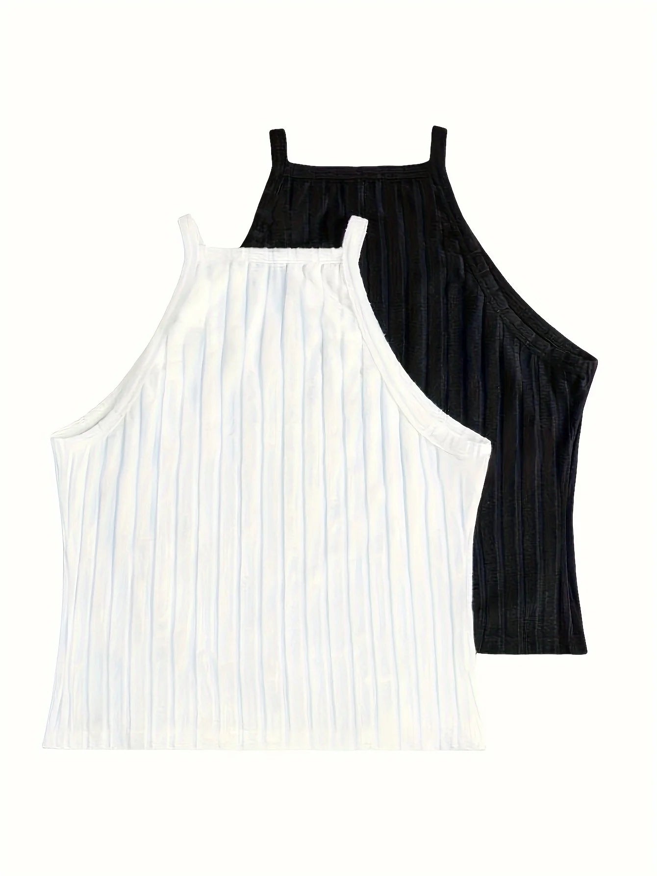 New women's fashion casual solid color backless plus size two-piece set