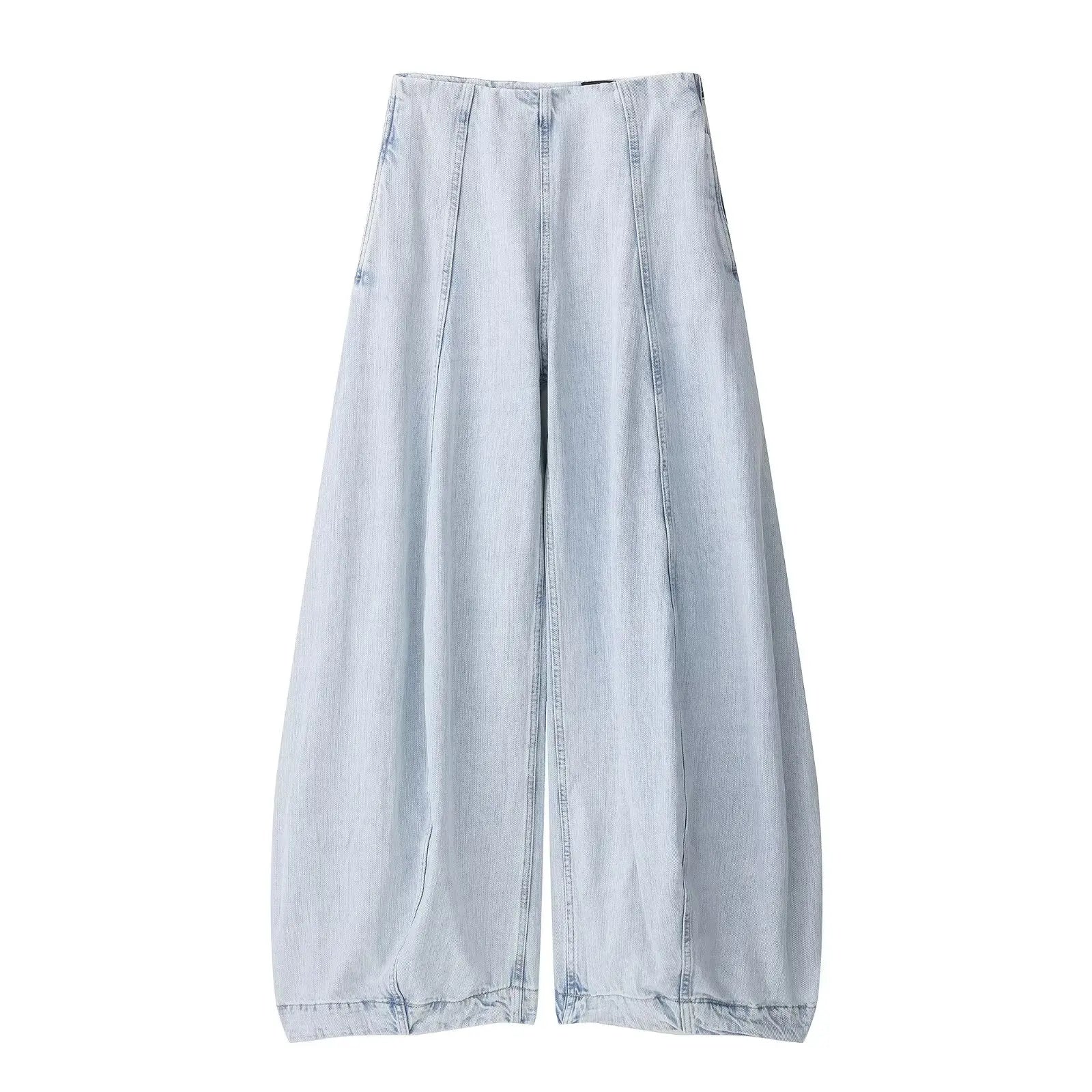 European and American style 2025 autumn new balloon version high waist wide leg jeans